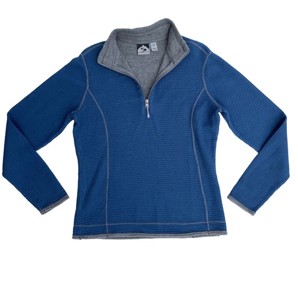 Storm Creek Sweaters - Storm Creek Women’s Blue Size M 1/2 Zipped Pull Over Sweater Cotton Blend Warm